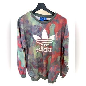 Multi color lightweight adidas sweatshirt